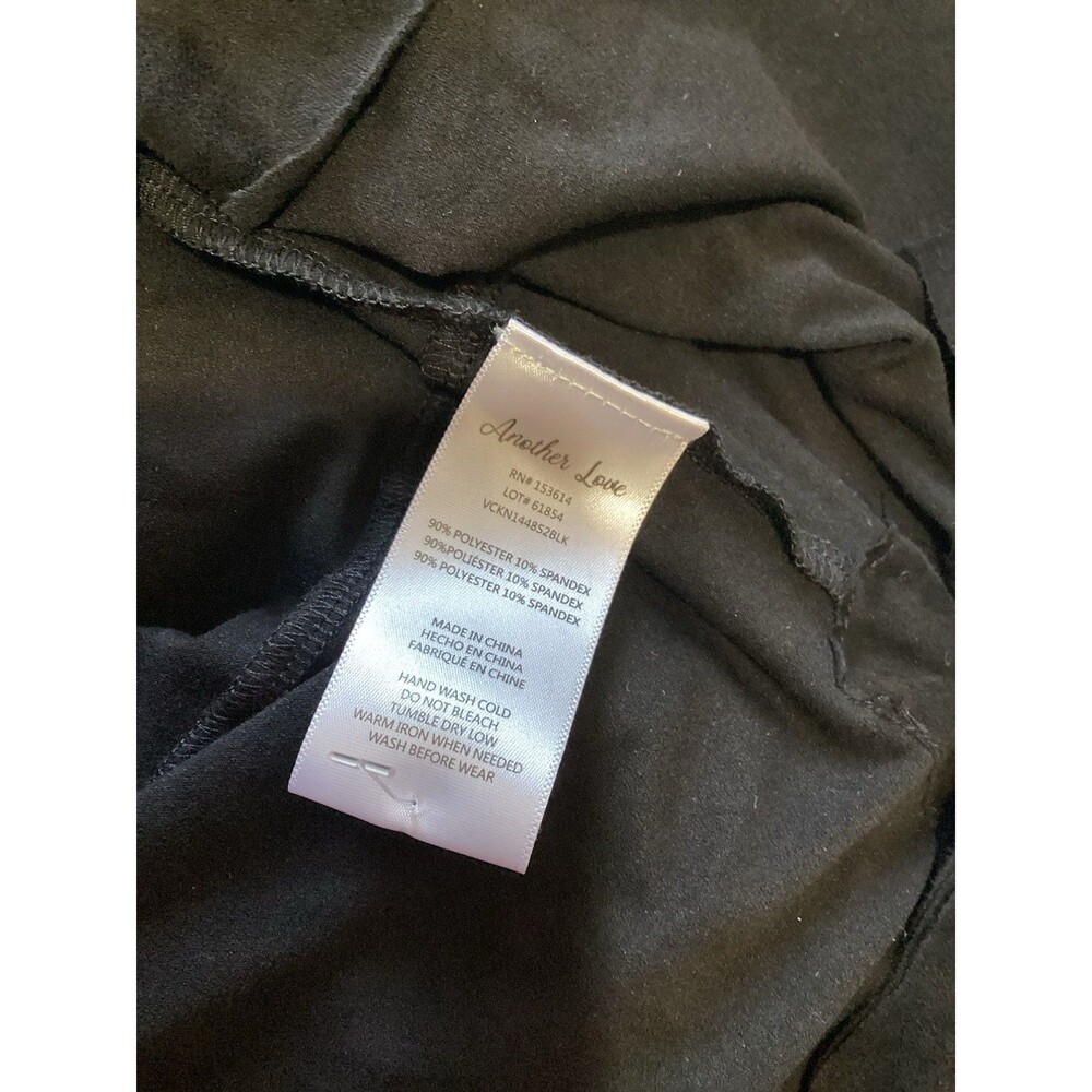 Another Love Faux Suede Black Long Sleeve Snap Button Top S - Picture 6 of 6